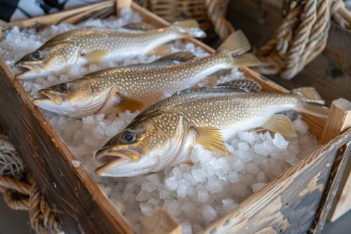 生鮮海鮮水產(chǎn)法國(guó)鱈魚(yú) 攝影圖