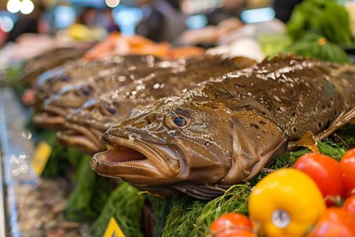 生鮮海鮮水產(chǎn)銀鱈魚 攝影圖